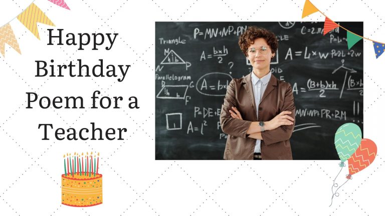 Happy Birthday Poem For A Teacher - The Thank You Notes Blog