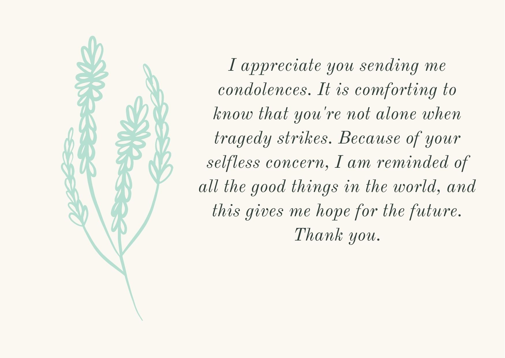 Thank You For Condolences - The Thank You Notes Blog