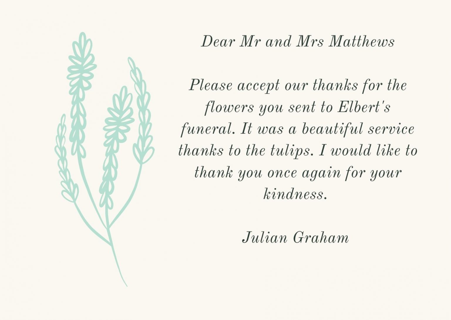 Thank You Notes For Funeral Flowers - The Thank You Notes Blog