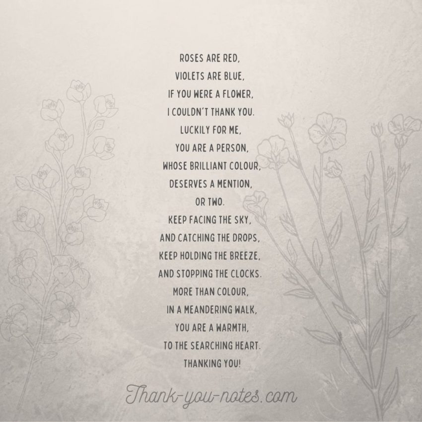 Some Poems Saying Thank You