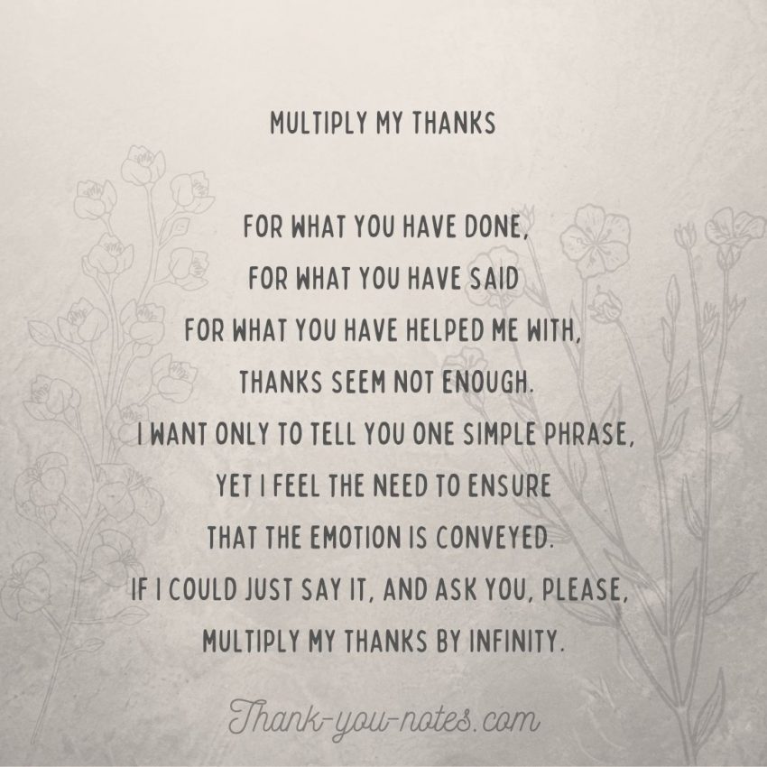 Thank You Poems - The Thank You Notes Blog