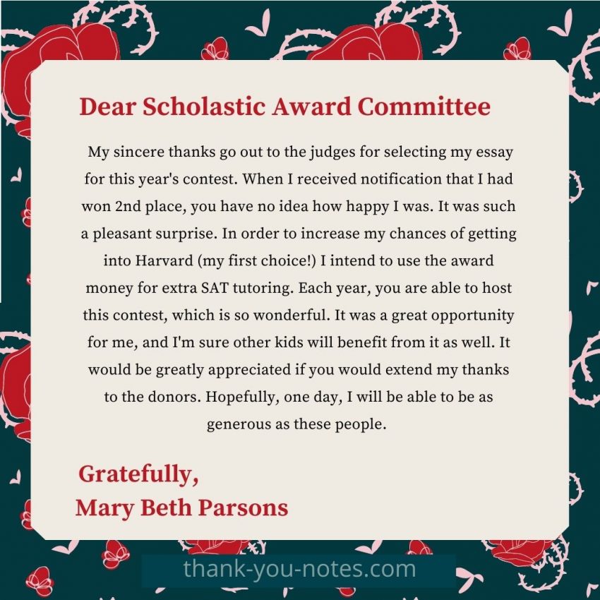 Writing An Award Thank You Letter The Thank You Notes Blog writing-an-award-thank-you-letter-the-thank-you-notes-blog