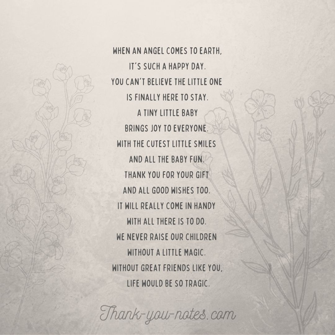 Baby Shower Thank You Poems - The Thank You Notes Blog