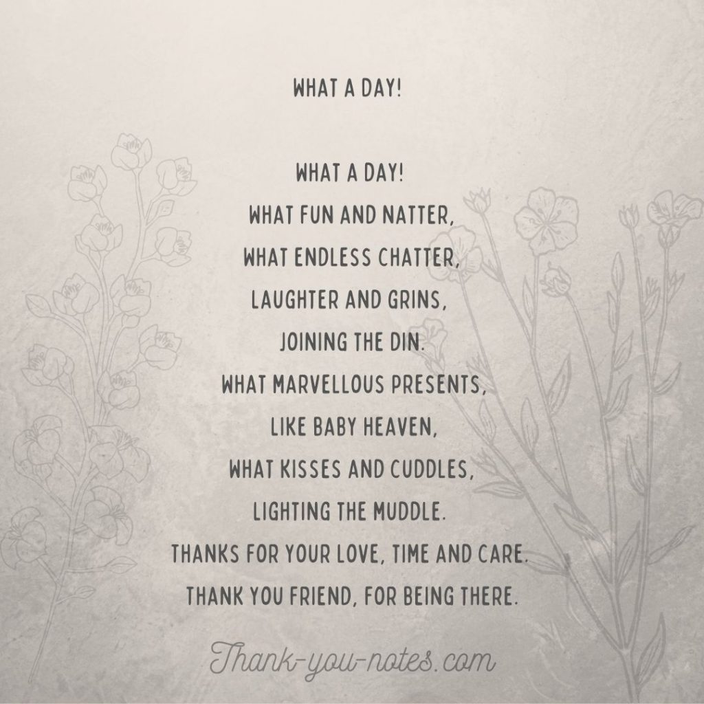 Baby Shower Thank You Poems - The Thank You Notes Blog