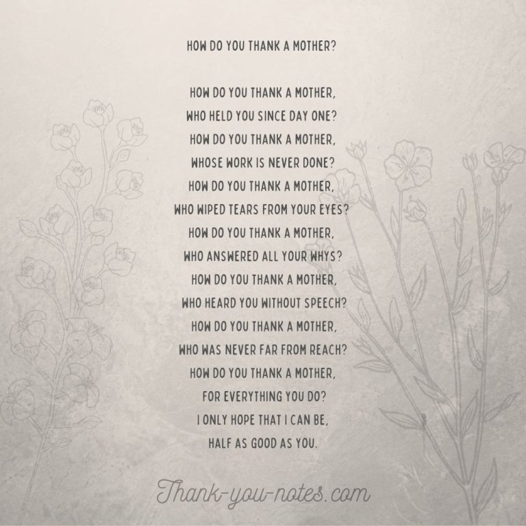 Parent Thank You Poems – The Thank You Notes Blog