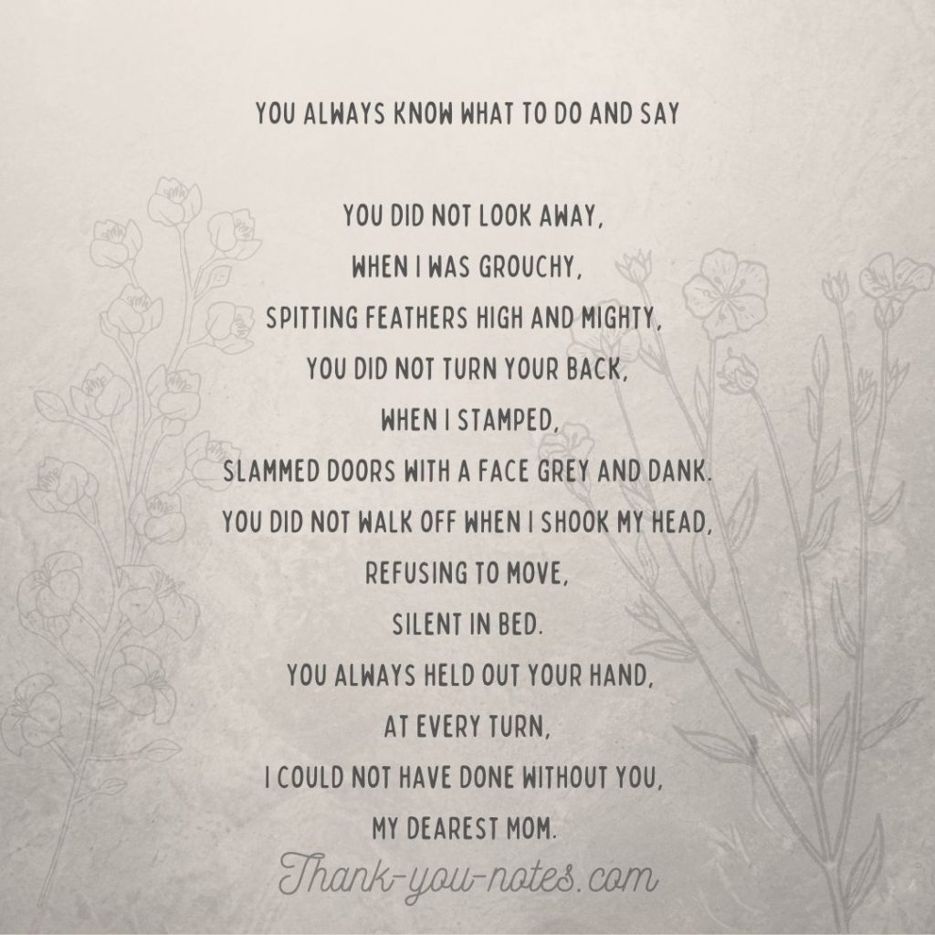 thank you parents poem