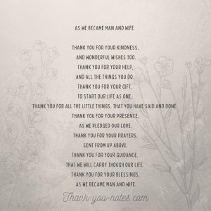Wedding Thank You Poems - The Thank You Notes Blog