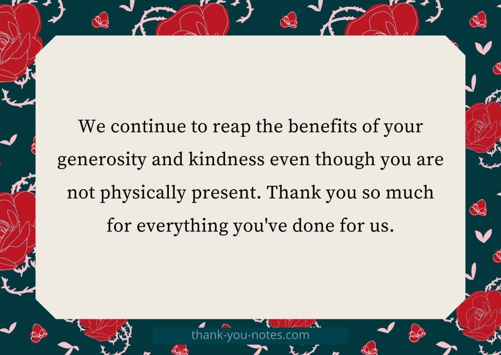 thank you for your generosity quotes