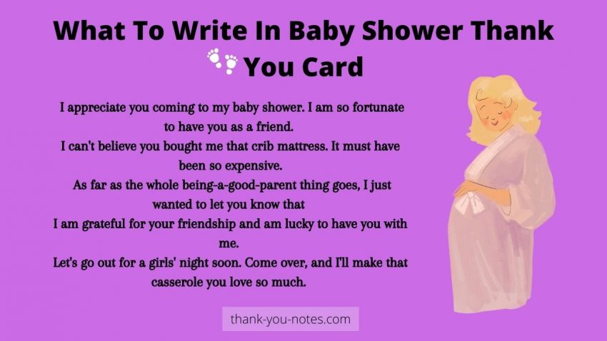 What To Write In Baby Shower Thank You Card
