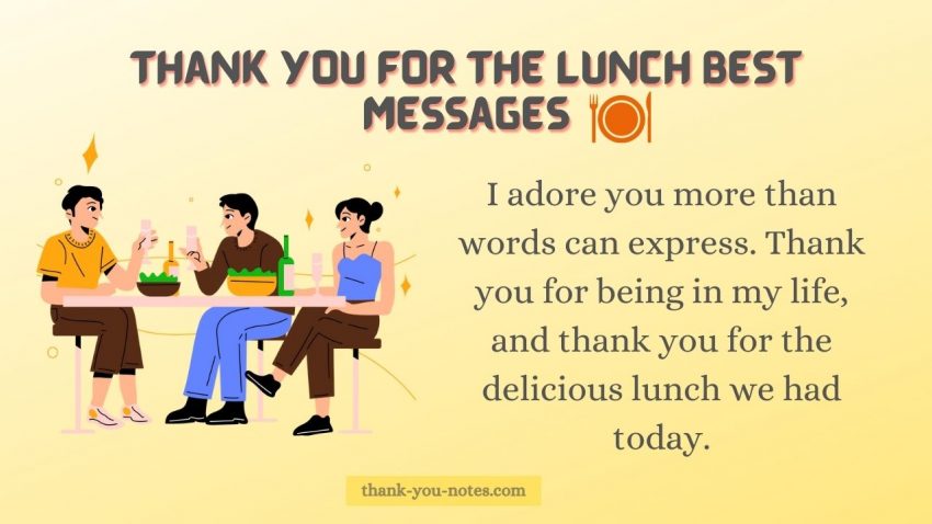 Thank You For The Lunch Best Messages - The Thank You Notes Blog