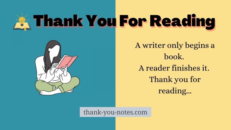 15 Best Thank You For Reading Messages - The Thank You Notes Blog