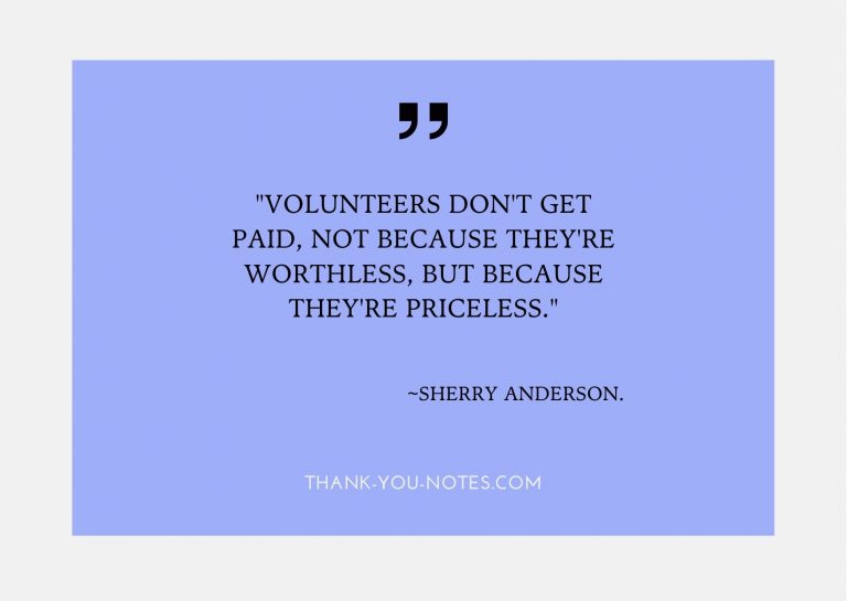 Best Thank You Volunteer Quotes - The Thank You Notes Blog