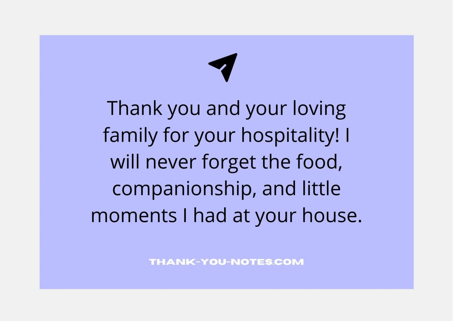 Best Thank You For Your Hospitality - The Thank You Notes Blog