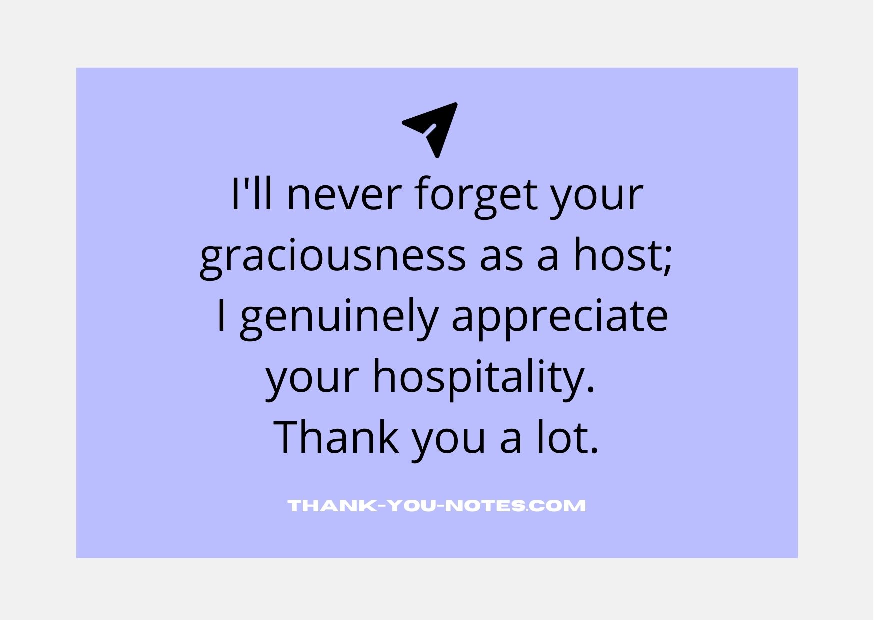 Best Thank You For Your Hospitality - The Thank You Notes Blog