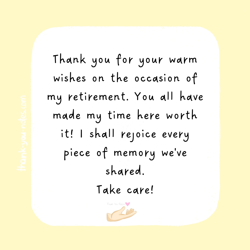 What To Write In A Retirement Thank You Card