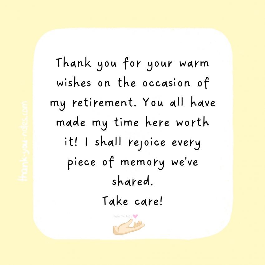 10 Excellent Retirement Thank You Notes