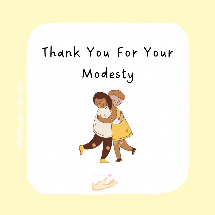 Thank You For Your Modesty Notes