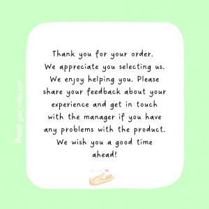 15+ Excellent 'Thank You For Your Order' Notes - The Thank You Notes Blog