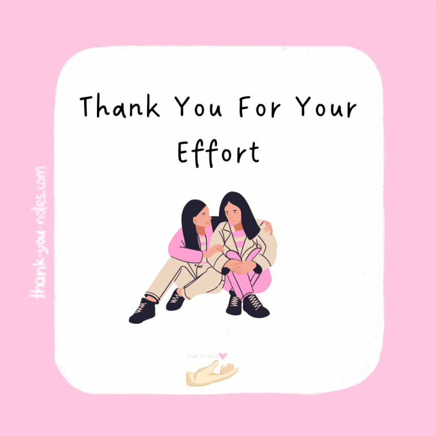 Thank You For Your Effort