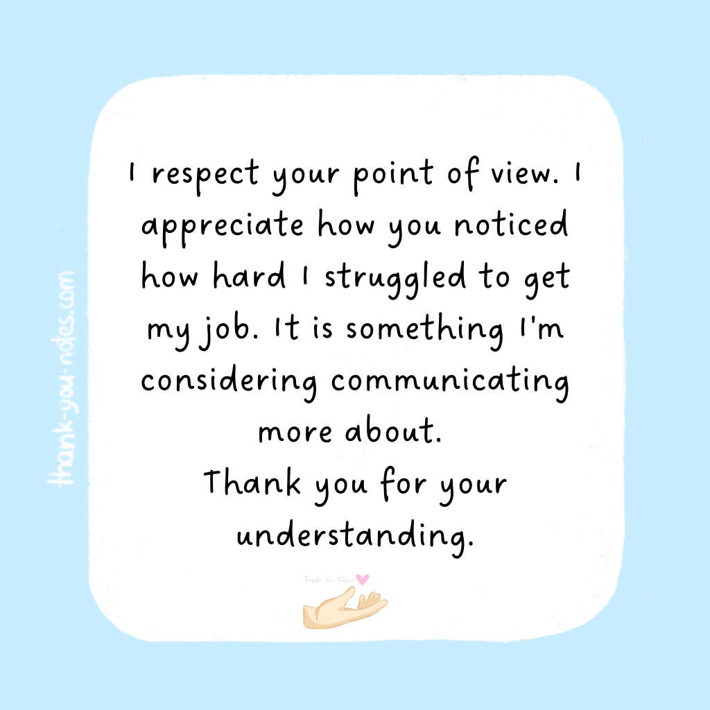 Thank You For Your Understanding
