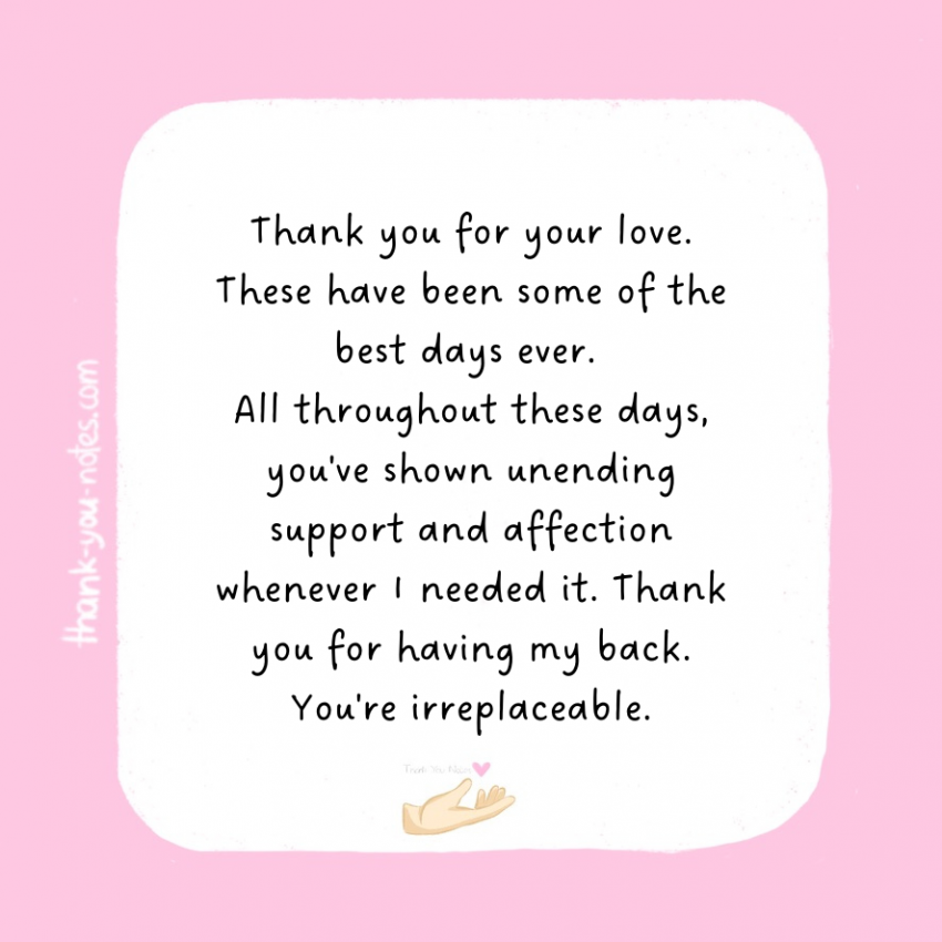 10+ Best 'Thank You For Your Love' Notes