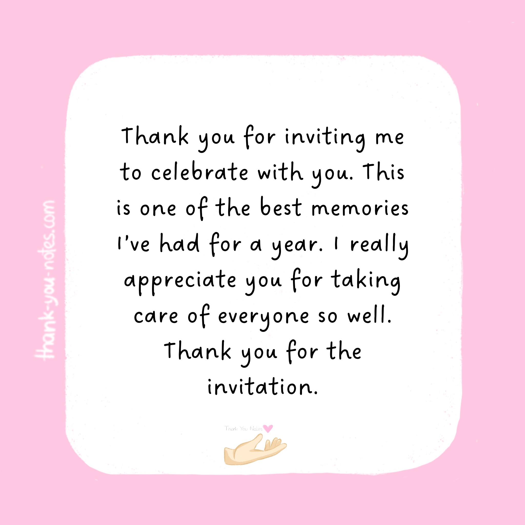 10+ Excellent 'Thank You For The Invitation' Notes - The Thank You