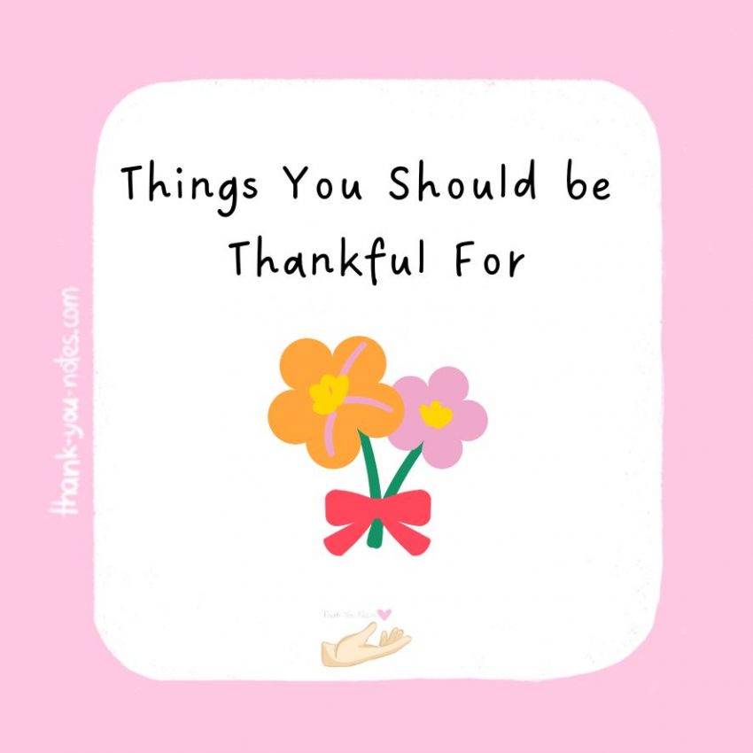 Things You Should be Thankful For