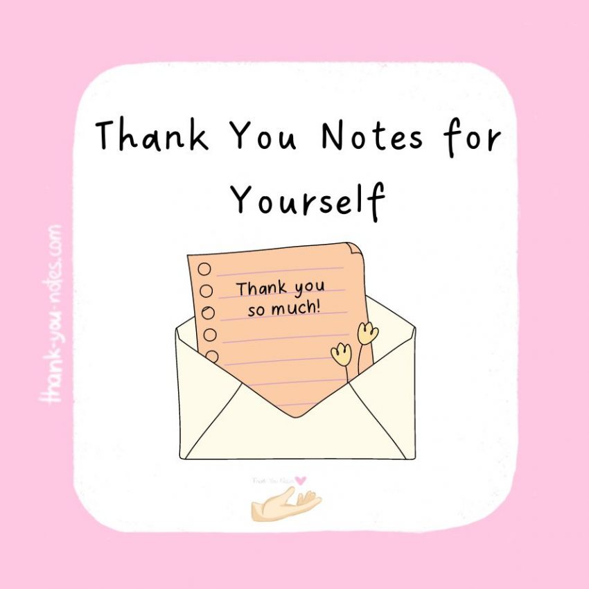 thank you notes for yourself