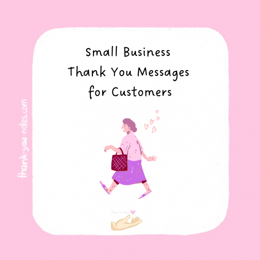 Small Business Thank You Messages for Customers
