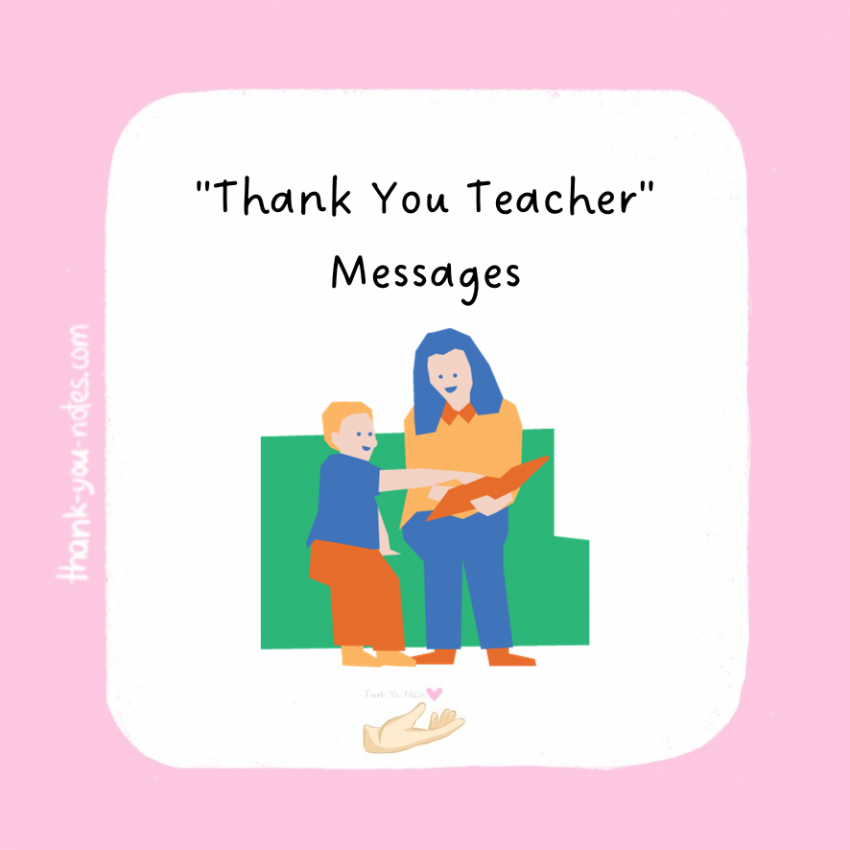 Thank you teacher messages from students